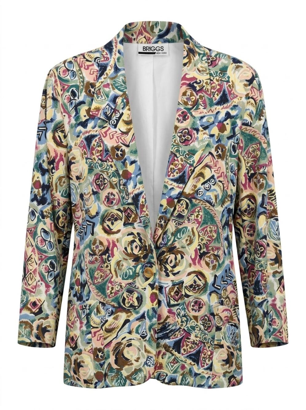 Briggs New York 2322-989 Lined Blazer Paisley Jacket Women Size 20W